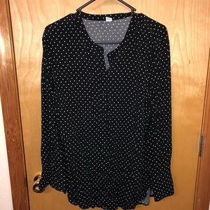 Black polka dot Old Navy blouse